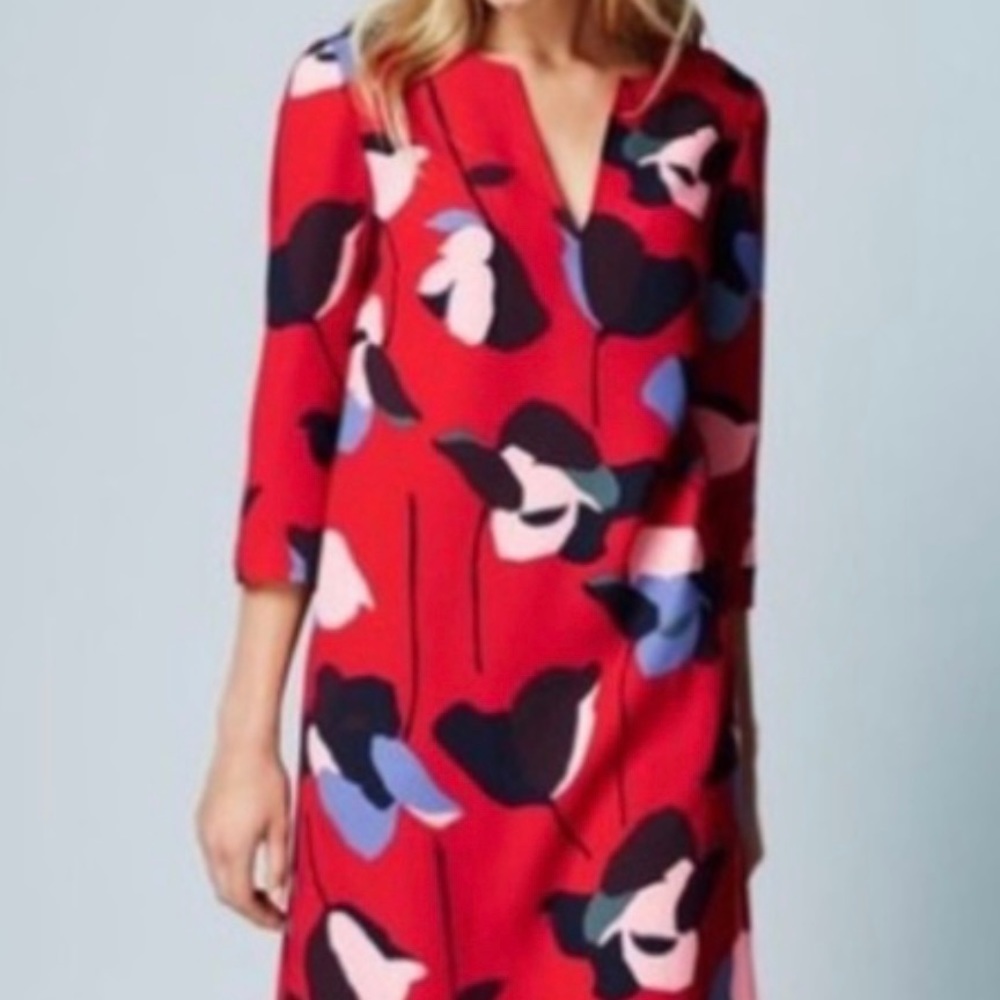 Boden red tunic dress